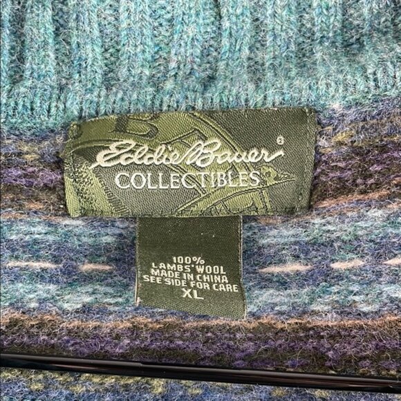 Eddie Bauer Lambs Wool Cardigan Size XL - Picture 4 of 5